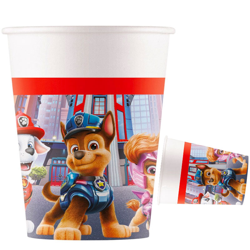 Paw Patrol kopper i pap - 8 stk. i sættet