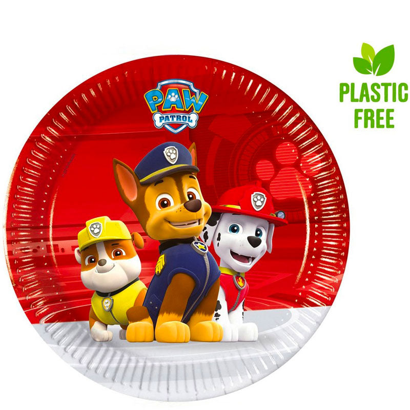 Paw Patrol Tallerken Rød 20 cm plast fri