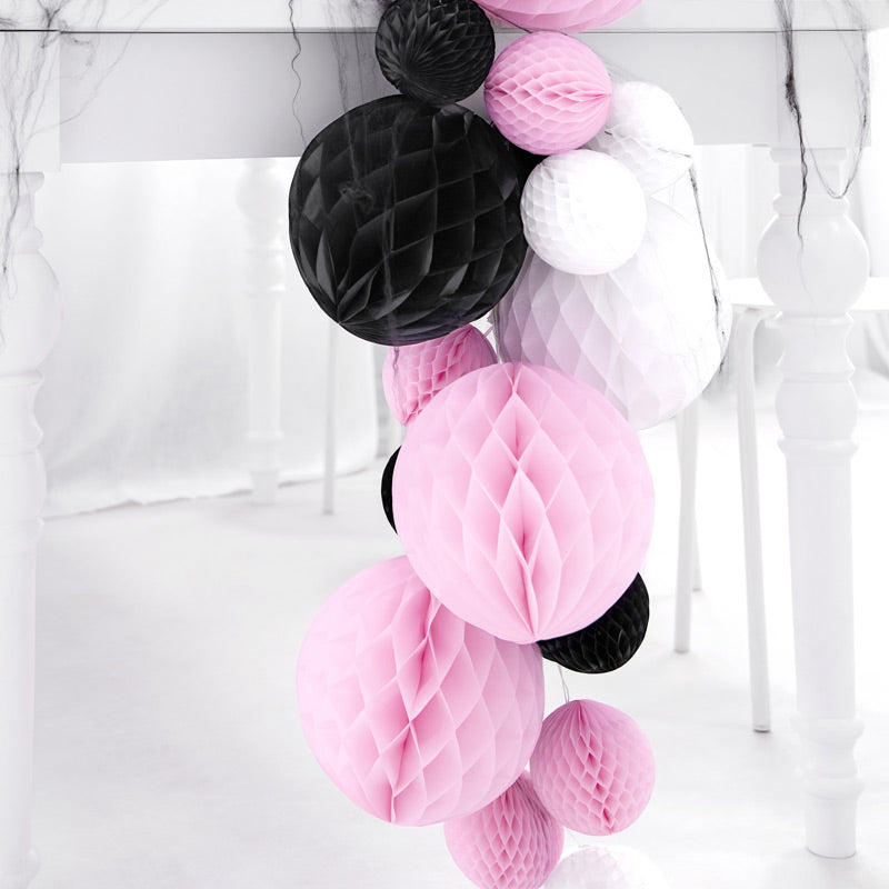 Sort, hvid og pink Honeycomb i buket