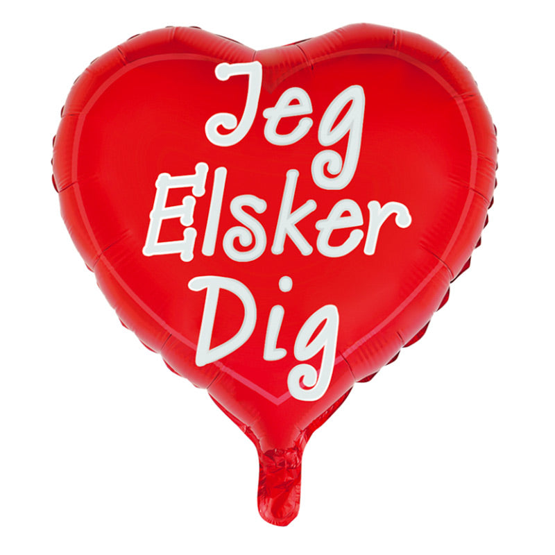 folie hjerte 18" - Jeg elsker dig