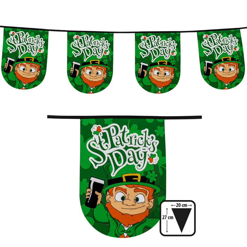 St. Patrick Flagbanner i Plast
