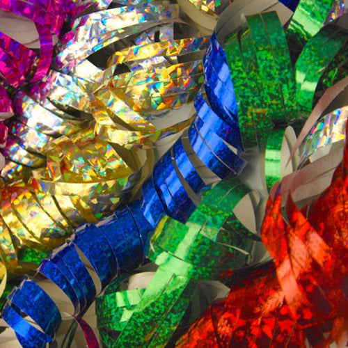 Holografiske Guld Serpentiner