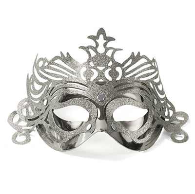 Sølv party maske