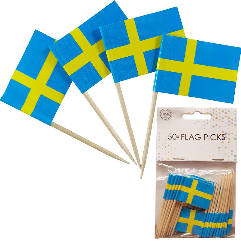 Svenske buffetflag, 50 stk.