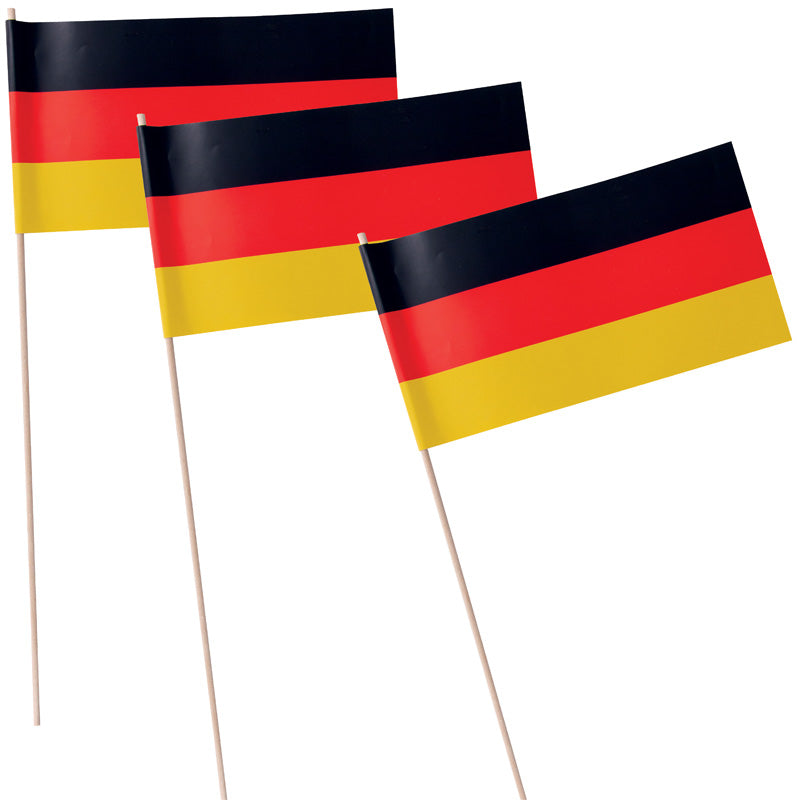 Blanke Tyske hurra flag - 10 stk.