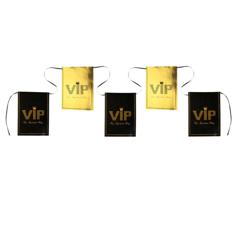 VIP banner i guld og sort