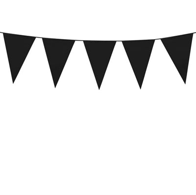 Stor Vimpel i sort 10 m. - 43 x 28 cm