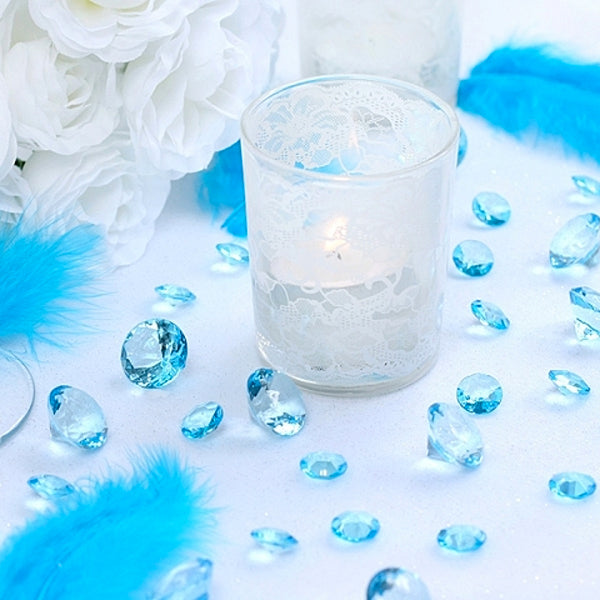 Diamant konfetti  i Turkis 1,2 cm