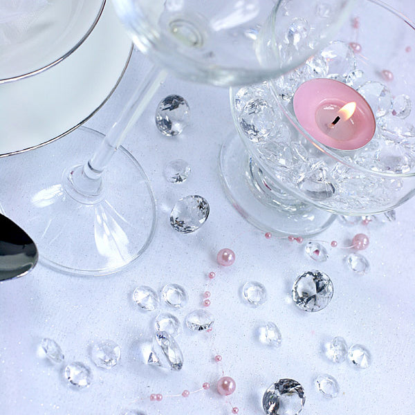 Klar Diamant strø konfetti 12 mm
