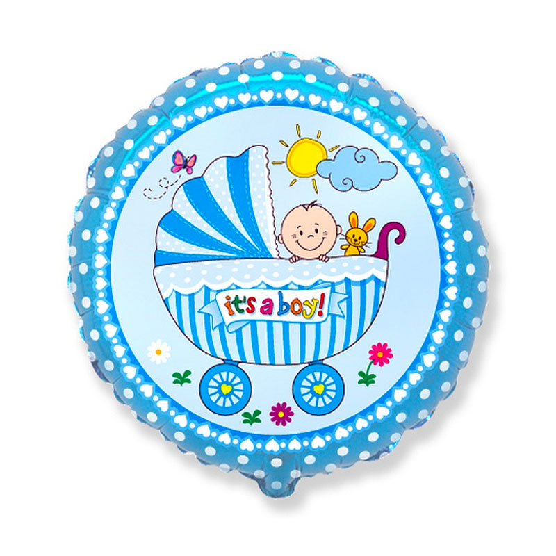 It's a boy i barnevogn. 18" folieballon