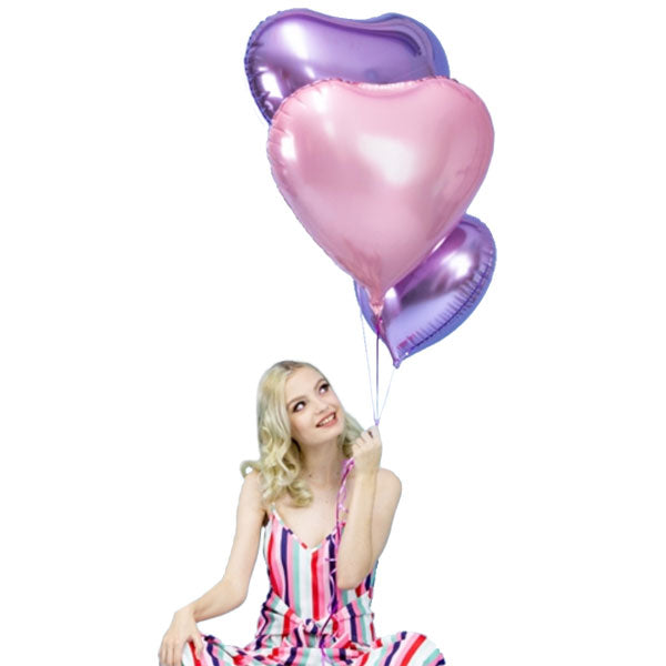 Ballon 18" Lavendel Hjerte