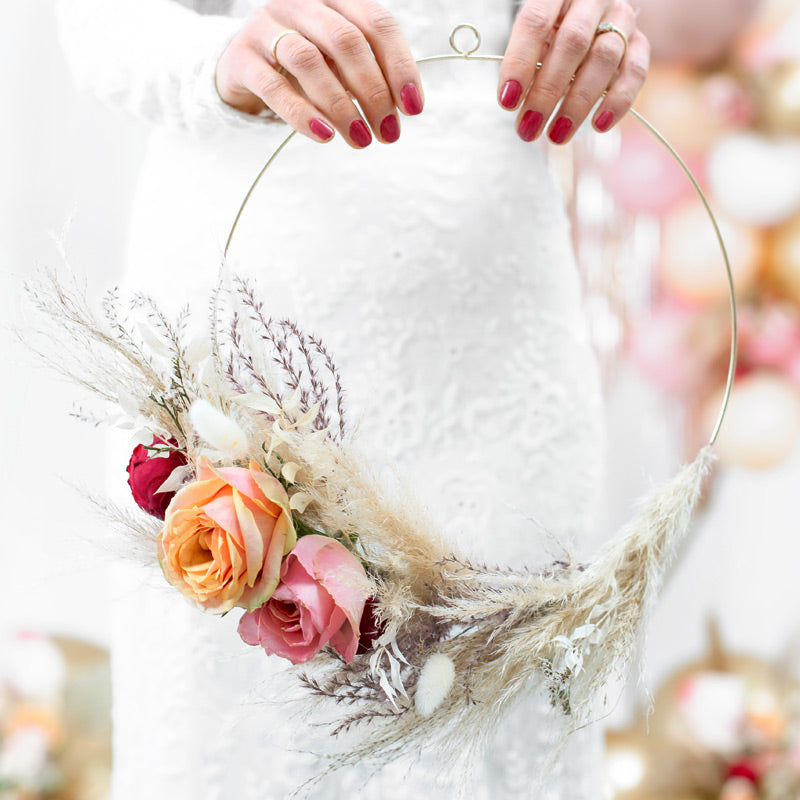 Dekorations ringe i guld look 2 stk.