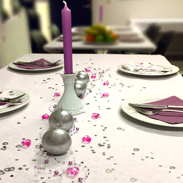 Sølv kuglelys, 6 cm, 1 stk.