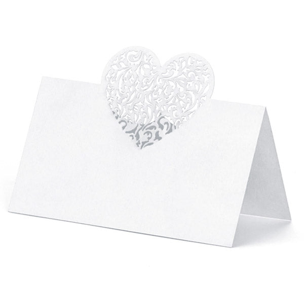 Hjerte bordkort, 10 stk.