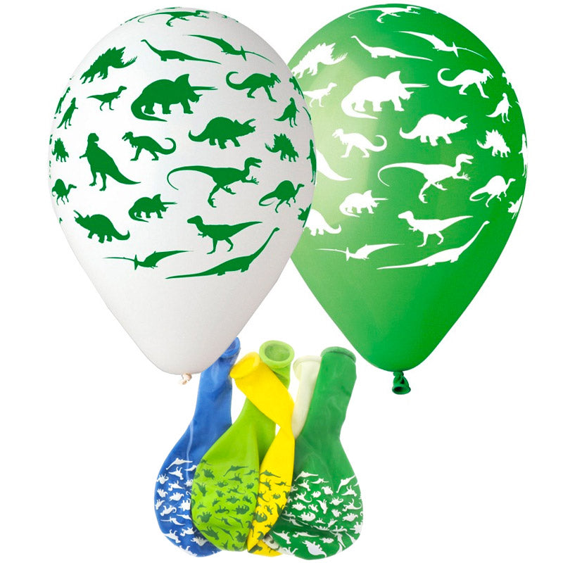 Dinosaur balloner 5 stk i viste farver