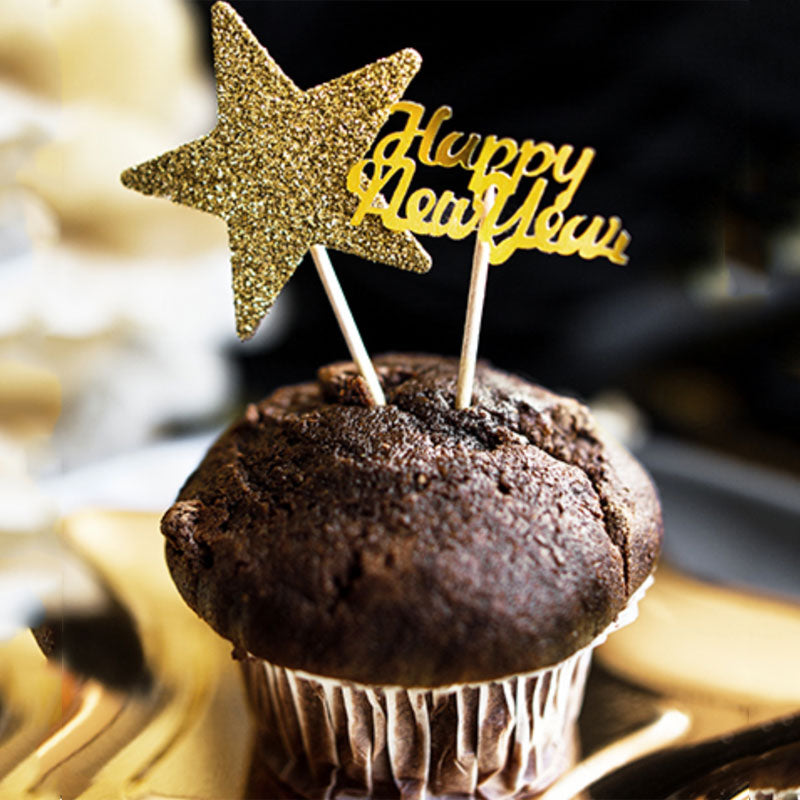 Guld "Happy new year" konfetti, 3 g.