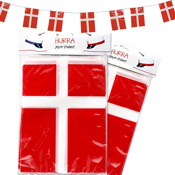 Firkantet dansk flag banner 4 m