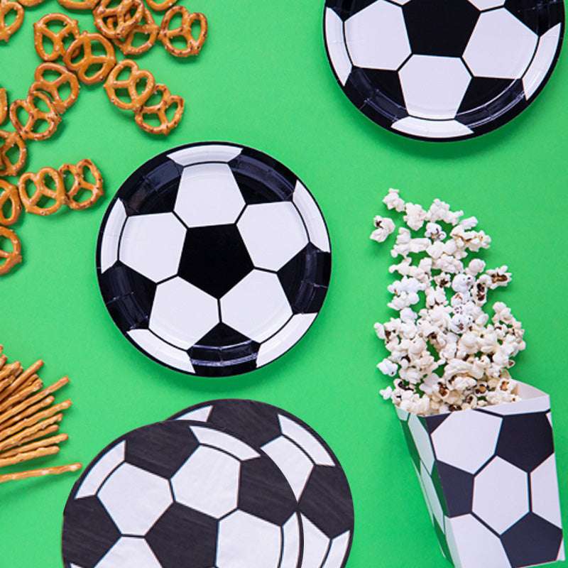 Popcorn bægre med fodboldmotiver
