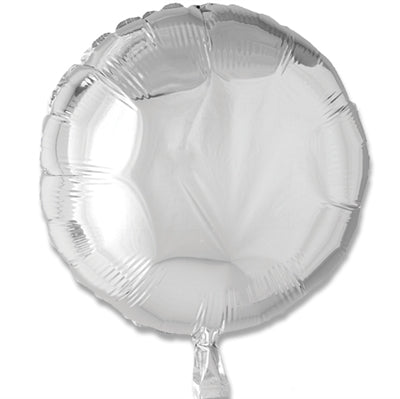 Rund folie ballon sølv