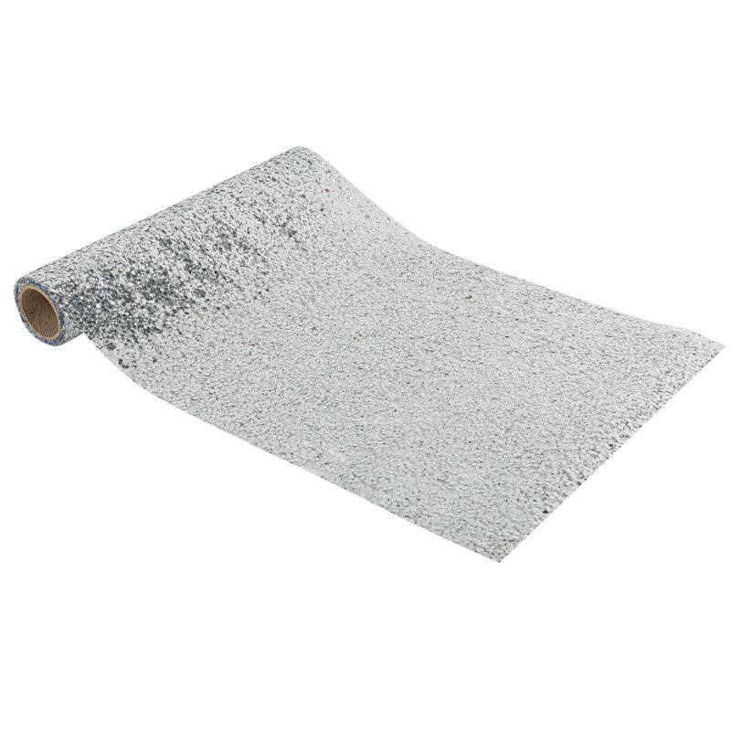 Sølv paillette bordløber