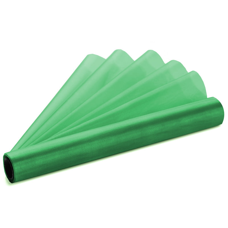 Emerald grøn organza, 9 m.