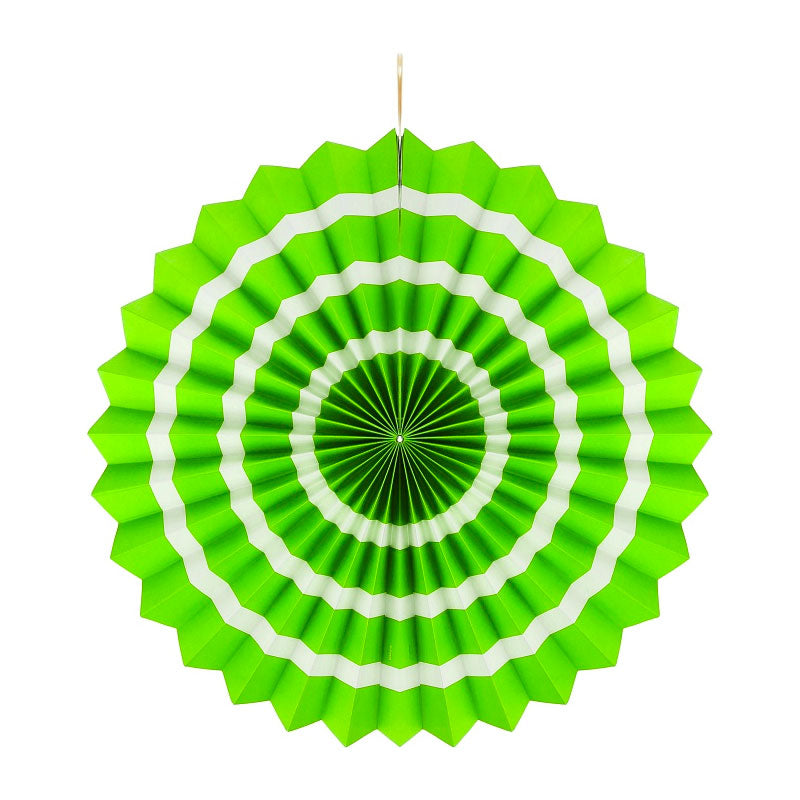 Grøn roset med hvid stribe 40 cm.