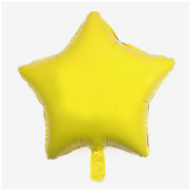 Gul stjerne folieballon, 18"