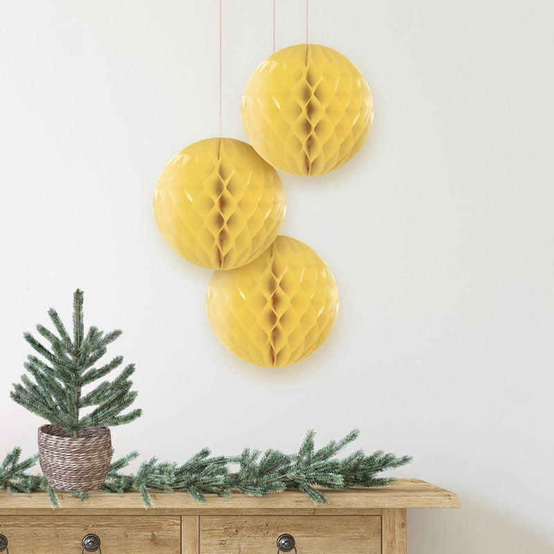 Gul honeycomb, 40 cm.