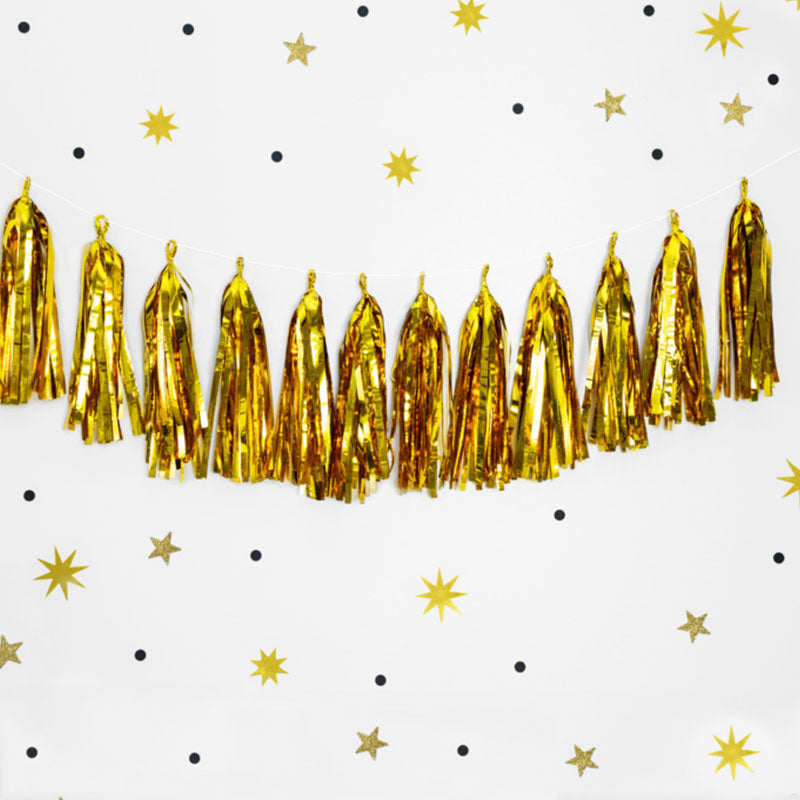 Kvast guirlande - guld