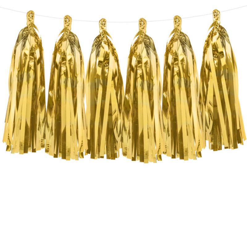 Guld guirlande med kvaster