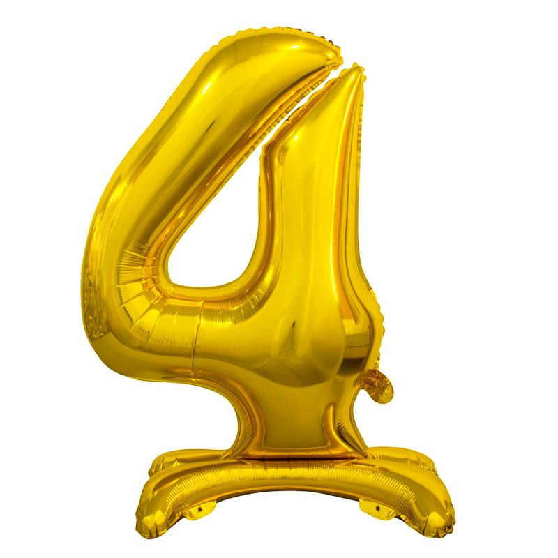 Guld Folie ballon 4 stående