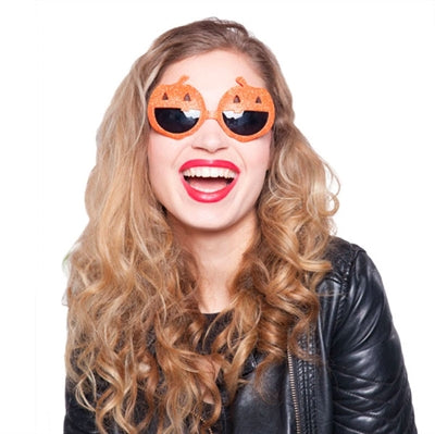 Græskar glitter Brille