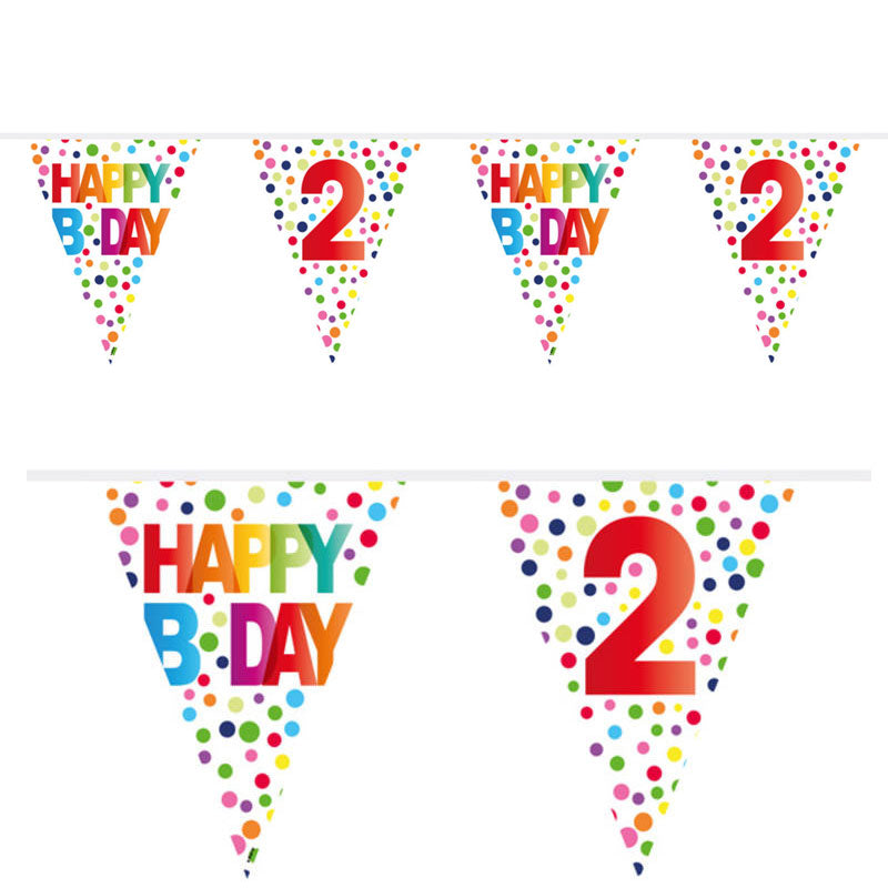 2 års fødselsdagsvimpel, 10 m.