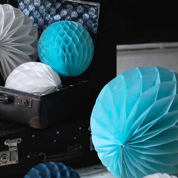 Sky blå honeycomb, 10 cm.