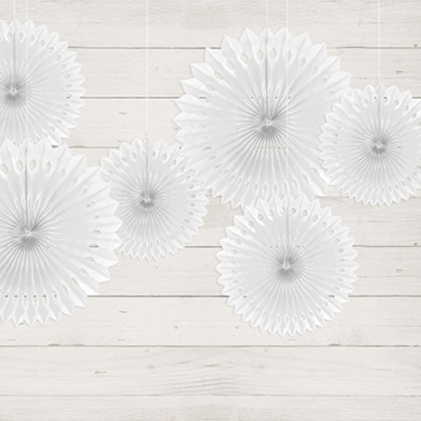 Hvide papir faner i forskellig str.