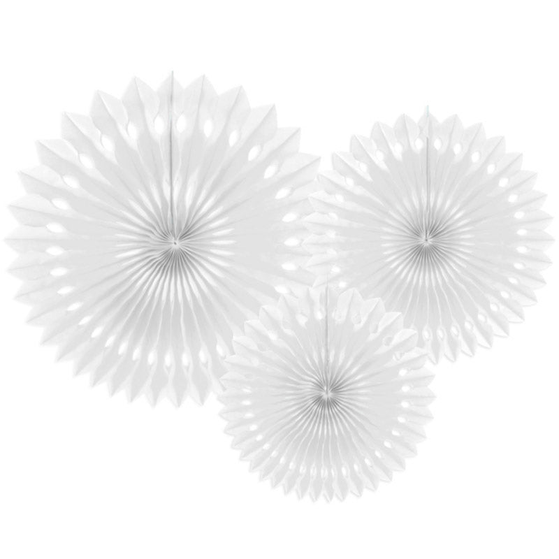 Hvide rosetter i papir