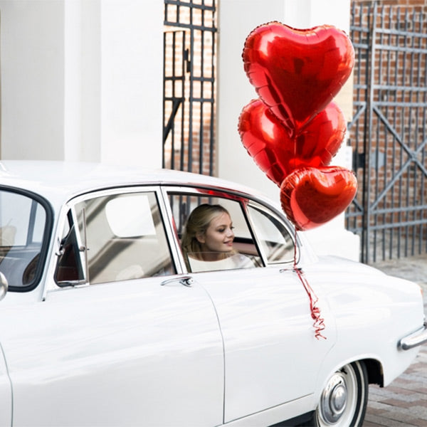 Rød hjerte folieballon, 18"