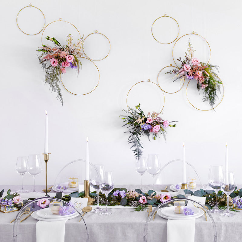 Dekorations ringe i guld look 2 stk.