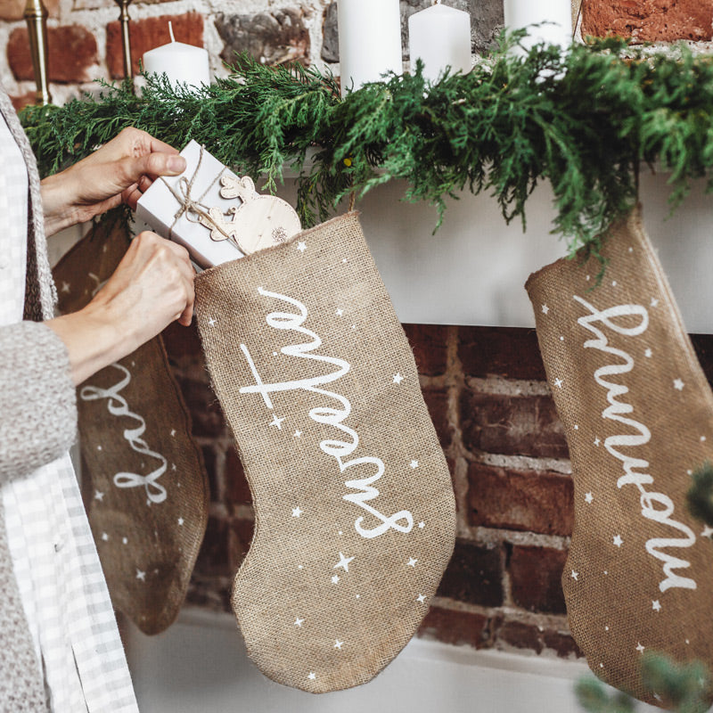 Julesok "sweetie" i hessian