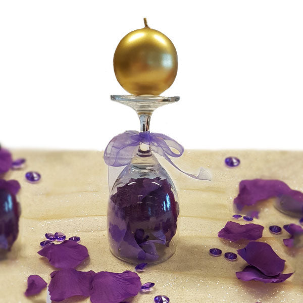 Guld kuglelys, 6 cm, 1 stk.