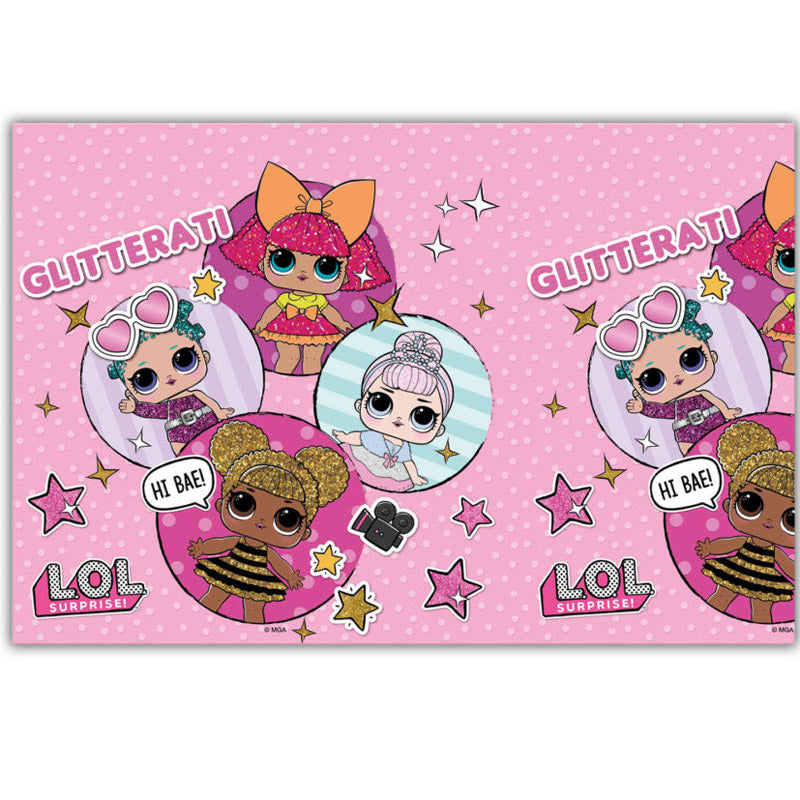 LOL Glitterati plastdug, 120x180 cm.