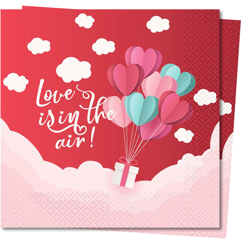 Valentines Servietter 20 stk