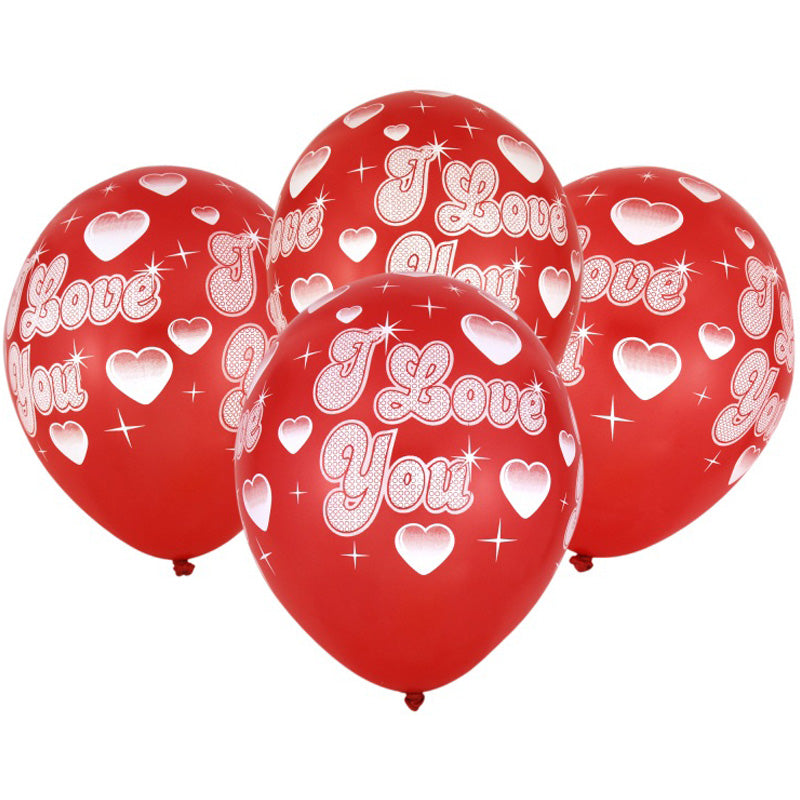 I love you Ballon 12" 4 stk.
