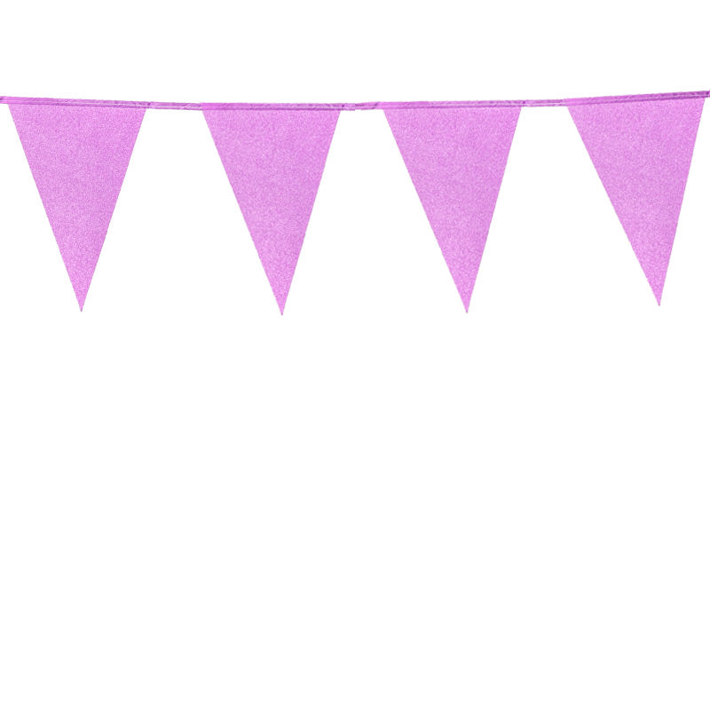 Lyserød glimmer vimpel, 6 m.