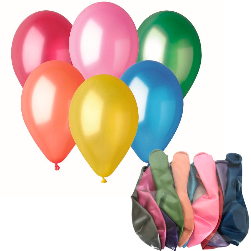 Metallic ballon mix 10 stk. 10"