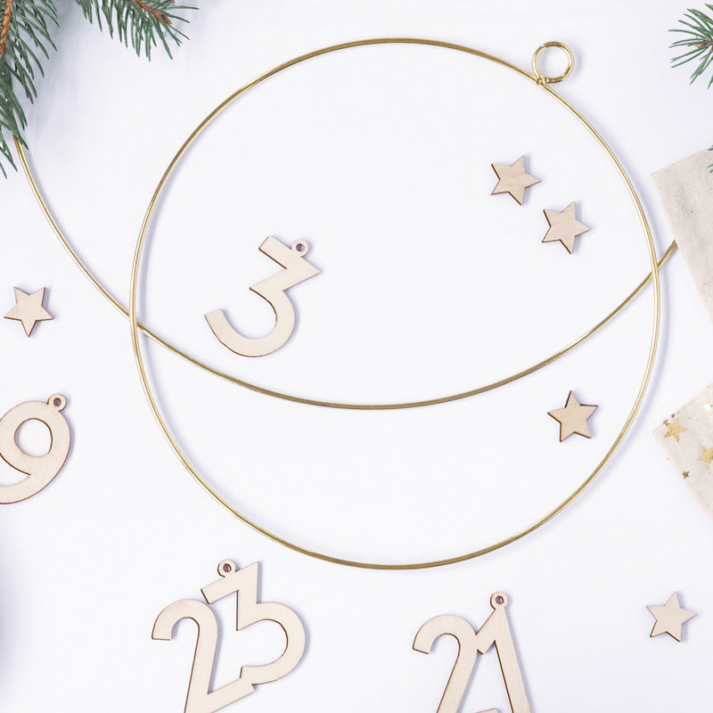 Dekorations ringe i guld look 2 stk.