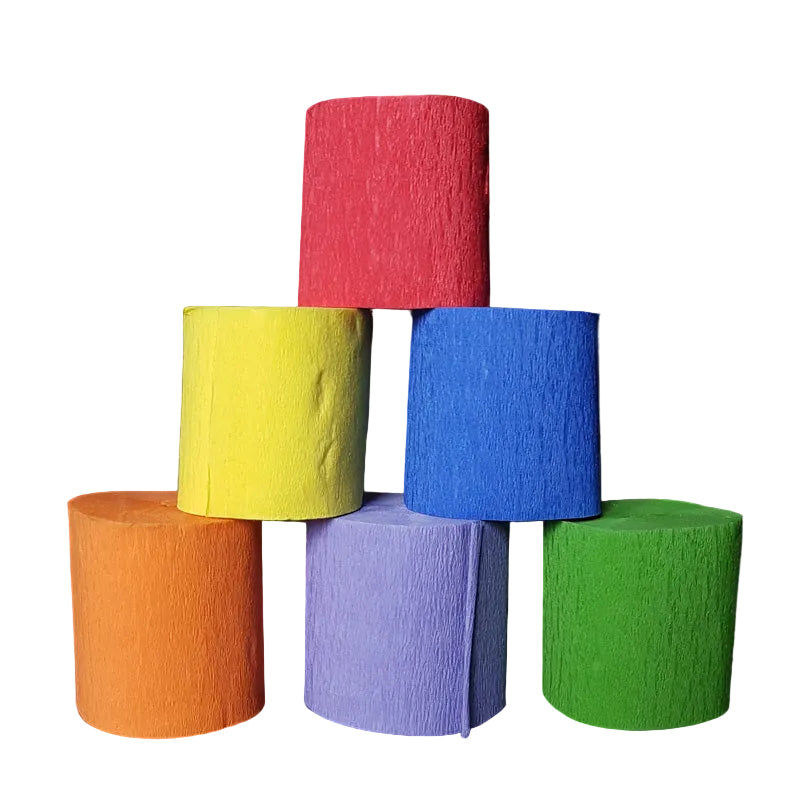 Crepe ruller i kraftige farver