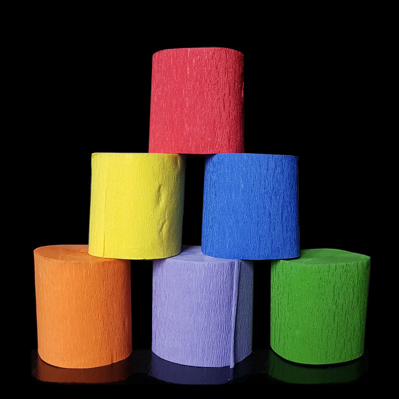 Crepe ruller i kraftige farver