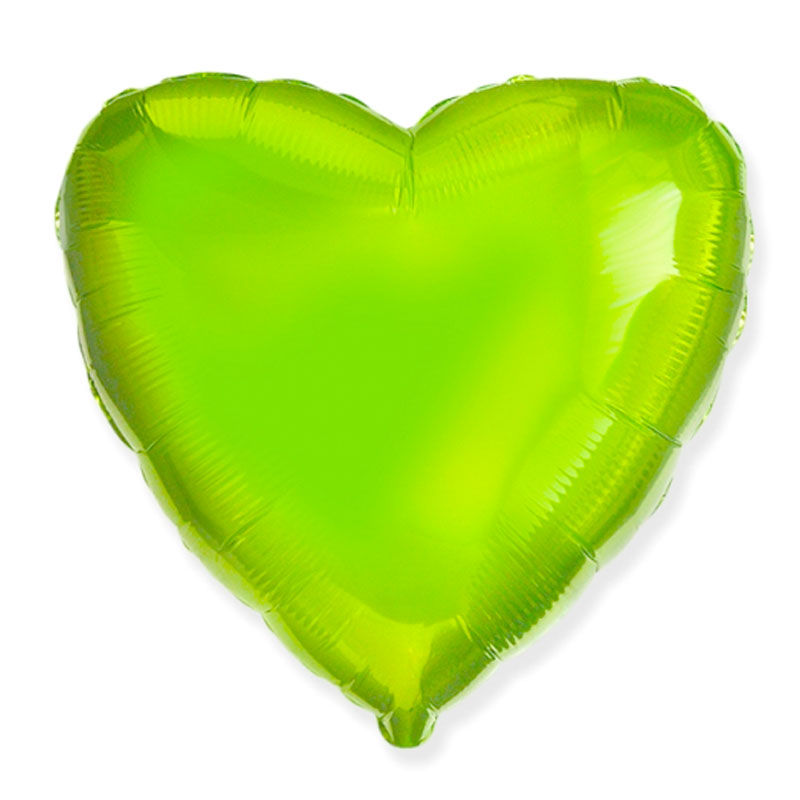 Opalgrøn Lime hjerteballon