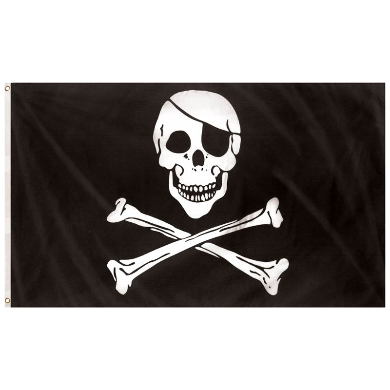 Piratflag kranie med klap